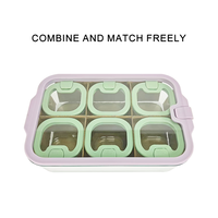 Boîte à lunch personnalisée micro-ondable avec couvercle Nouveau design Ensemble de récipients de stockage en verre pour la conservation des aliments au restaurant