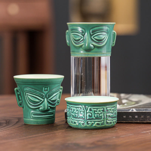 Taza de café Espresso de Cultura de tres estrellas, Taza de cerámica con diseño de cara única, taza de degustación de té Kung Fu chino tradicional de 120ml - Product Image 3