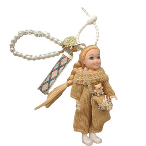 Vente chaude coréen Dongdaemun princesse poupée porte-clés téléphone portable sac pendentif décoratif bricolage accessoires avec <span class=keywords><strong>coiffure</strong></span> - Product Image 4
