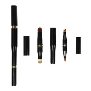 Pencil Eye Lip Concealer Blending Portable Synthetic Black Travel Vegan 4 In 1 Private Label Single Professional Makeup Brush