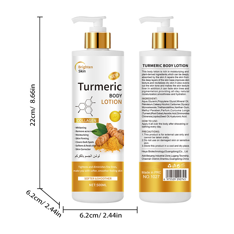 Lotion pour le corps au curcuma