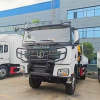 Camion grue hydraulique Shacman 6x4, grue télescopique de 10 tonnes, 16 tonnes, à vendre avec caisse de chargement personnalisée