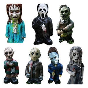 ตุ๊กตาโนมซอมบี้ตกแต่งสวน ของตกแต่งฮาโลวีน รูปปั้นเรซิ่นจากภาพยนตร์สยองขวัญ ของตกแต่งสวนแบบตั้งพื้นสำเร็จรูป ทาสีสำเร็จ - Product Image 1