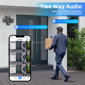 Esee cloud 12MP 6K <span class=keywords><strong>3</strong></span> Video Wireless 4G LTE Video überwachung CCTV PTZ Außen kamera 360 <span class=keywords><strong>3</strong></span> Objektive 4G Sim Card Überwachungs kamera - Product Image 4