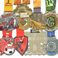 Fabricante de medallas de China Diseño personalizado barato Medallas de fútbol y trofeos Medallas de fútbol de esmalte de metal