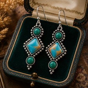 Orecchini Pendenti Geometrici Vintage per Donne, Stile Naturale, Accessori per Orecchie da Indossare Quotidianamente - Product Image 5