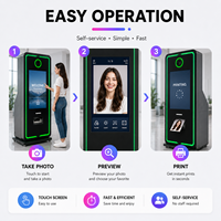 Cabina de Fotos Selfie con Pantalla Táctil de 32 Pulgadas JOYSPACE, con Impresora C617, Cámara, Servicio de Impresión Instantánea para Eventos