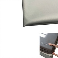 Housse de matelas extensible en maille simple avec membrane PU, enduite de papier, antibactérienne, ignifuge, motif en cuir solide