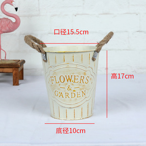 17cm Ironwork <b>Pot</b> with Drainage Hole Corner <b>Succulent</b> Flower Growing Wedding Display Stand Plant Metal Rack - Product Image 5
