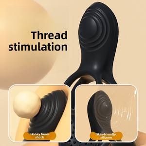 Anillo Vibrador Doble para Pene con Bloqueo de Precisión, Anillo de Resonancia para Parejas, Control Remoto Inalámbrico, Resistente al Agua IPX7 - Product Image 3