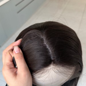 Perruques en cheveux humains couleur naturelle, prix de gros, cheveux brésiliens vierges, perruque médicale en soie pour l'<span class=keywords><strong>alopécie</strong></span> - Product Image 2