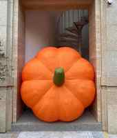 Parc de festival d'Halloween décorant une grande citrouille gonflable/ballon géant gonflable de citrouille
