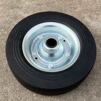 Nouvelle roue en caoutchouc massif de 200 mm avec roulement à billes pour roulettes de chariot de 8 pouces et poubelle