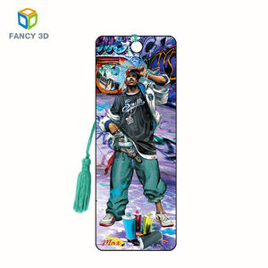 Marque-pages en plastique 3D personnalisables, souvenirs hip-hop, fournitures scolaires lenticulaires en PET - Product Image 1