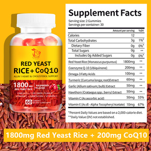 Factory Wholesale Coq10 <b>Red</b> Rice Yeast Extract with Dietary Fiber <b>Red</b> Yeast Rice Supports Healthy Blood Lipid Levels Capsules - Product Image 6