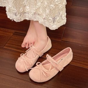 2025 francese Vintage Bow Mary Jane scarpe da <span class=keywords><strong>donna</strong></span> <span class=keywords><strong>rosse</strong></span> eleganti Sexy coreane scarpe da bambola <span class=keywords><strong>ballerine</strong></span> scarpe Casual da <span class=keywords><strong>donna</strong></span> - Product Image 4