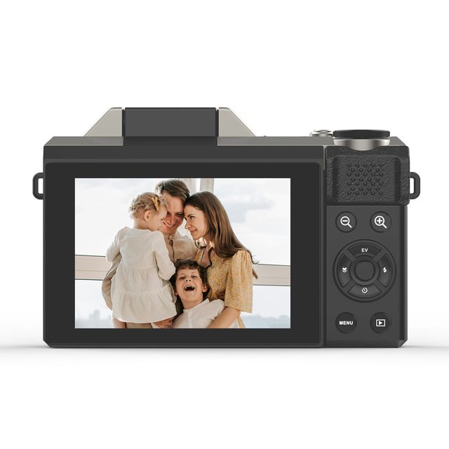 D27 Flip Screen 4K HD Optical Zoom Vlogging Camera with SD Card and Image Stabilization for Selfie & Travel