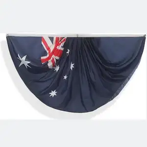 custom Australian folding fan flag 3*6ft Australian Folded Flag Interior/Outdoor/Portico Decoration Factory wholesalers