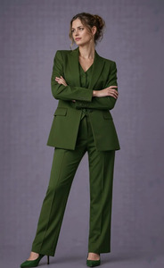 Conjunto de Traje de Tres Piezas para Mujer al por Mayor, Traje de Pantalón para Invitadas de Boda con Blazer, Chaleco y Pantalones a Medida, Atuendo Formal de Moda - Product Image 6
