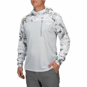 Custom latest design long sleeve quick dry tournament sublimation plain fishing t-shirts jersey uv fishing hoodie shirts