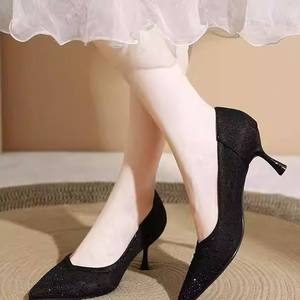 Agente de Compras 1688: Zapatos de Tacón de Aguja Delgados con Punta Puntiaguda y Malla Transparente con Pedrería Completa para Mujer, Marca FTS, Envío DDP desde China - Product Image 3