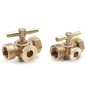 שסתום תלת-כיווני עם מד לחץ לדוד מיכל אחסון גז נחושת - Product Image 1