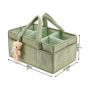 Sac à couches bébé en feutre léger avec rangement organisateur multi-compartiments pour maman voyage hôpital utilisation - Product Image 6