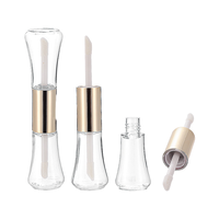 Mascara Eyeliner transparent de forme ronde à deux têtes OEM Tubes de brillant à lèvres Bouteilles en plastique pour emballage de maquillage