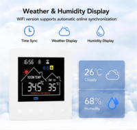 Termostato de Pared Moderno con Pantalla Táctil, Ahorro de Energía, Programable, Control por WiFi con App Tuya para Calefacción Eléctrica/de Piso/Caldera