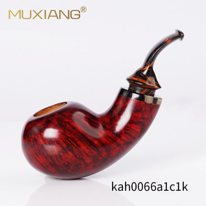 Briarwood Root Burl Pipe Bent Type Flame Pattern Tobacco Pipe Smoking Pipe - Product Image 2