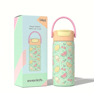 <span class=keywords><strong>Borraccia</strong></span> Termica per <span class=keywords><strong>Bambini</strong></span> Everich ODM, Alla Moda e Carina, Antigoccia, 14oz, in Acciaio Inox, Portatile, <span class=keywords><strong>con</strong></span> Coperchio e <span class=keywords><strong>Cannuccia</strong></span> - Product Image 1