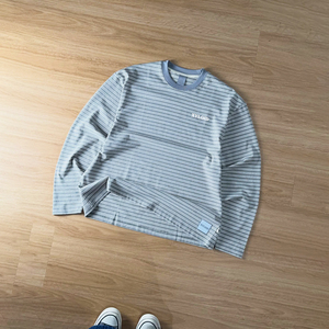 เสื้อเชิ้ตแขนยาวลายทางคุณภาพสูงสำหรับผู้ชาย ผ้าฝ้าย 100% เสื้อยืดแขนยาวลำลองลายทางสำหรับผู้ชาย สไตล์ฤดูใบไม้ร่วง - Product Image 2