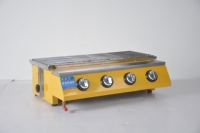 Barbecue commercial à gaz en acier inoxydable 4 brûleurs encastrable, vente chaude