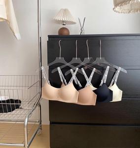 Soutien-gorge demi-tasse une pièce pour femmes nues minces confortables anneau en acier sans fil pour les petits seins affaissés - Product Image 5