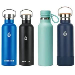 500ml 600ml 750ml bicycle drinking custom logo insulation stainless steel thermal water bottle keep cold hot