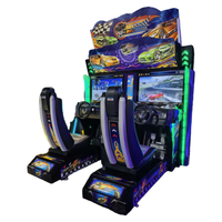 Máquina de Juego Arcade de Carreras con Simulador de Conducción para Dos Jugadores, Operada con Monedas, Estilo Outrun