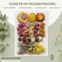 Sacs sous vide pour fleurs, film nylon PA PE transparent 160 microns, durable, longue durée de conservation, hermétique, thermoscellable, pour supermarchés, produits frais