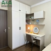 Ensemble de meubles de chambre à coucher modulaires SLS modernes : armoire intégrée, coiffeuse, bureau, bibliothèque et armoire de rangement personnalisée