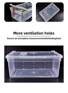Caja de Cría de Serpientes Transparente y Portátil, Recipiente para Reptiles, Dragones Barbudos, Arañas y Otras Criaturas, Accesorios para Mascotas - Product Image 3