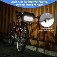 Sac de guidon pour vélo, sac de voyage pour vélo avec design réfléchissant, capacité de rangement pour bouteille d'eau, pour le cyclisme et les voyages
