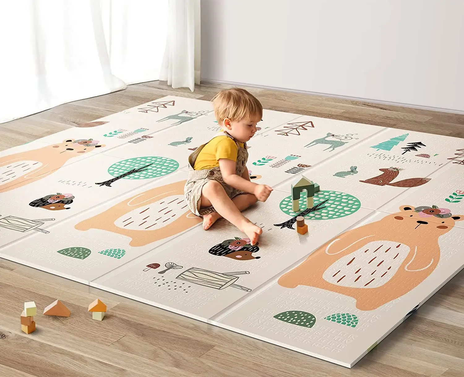 Tapis de jeu imperméable doux pliable non toxique