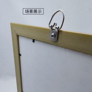 ห่วงแขวนขนาดใหญ่แบบรูเดียว ทำจากลวดหนาสีเงิน รับน้ำหนักได้ 3-5 กก. ตะขอเหล็กทนทาน สำหรับอุปกรณ์ติดตั้งกรอบรูป - Product Image 4