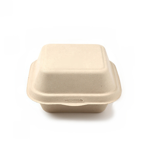 Caja de fibra de bambú compostable ecológica para llevar, caja de hamburguesas, bagazo sin caña de azúcar, caja de carga biodegradable - Product Image 3