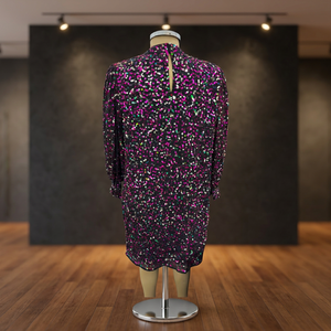 Nouvelle robe de soirée élégante pour femmes, robe de cocktail avec manches longues, col carré, broderie perlée, style naturel - Product Image 1