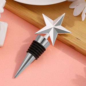 Five-Pointed Star Wine <b>Stopper</b> Gold And Silver Metal Sealing Bottle <b>Stopper</b> For Wedding Party Gift - Product Image 4