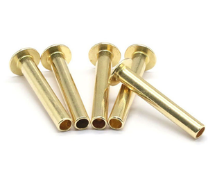 Rivets semi-tubulaires en laiton Woking à tête plate, finition brillante, pour plaquettes de frein de <span class=keywords><strong>voiture</strong></span>, avec plage de préhension de 1-2 mm - Product Image 3