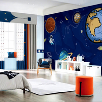 Papier peint sur mesure, revêtement mural, décoration intérieure, revêtement mural pour chambre d'enfant, carte de vaisseau spatial, bus, voiture, toile, papier peint en soie, art mural