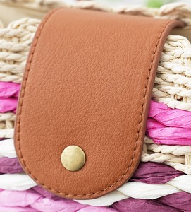 Viaje de vacaciones Contraste de color Moda Chica fresca Sensación Bolso cruzado de paja para dama - Product Image 6