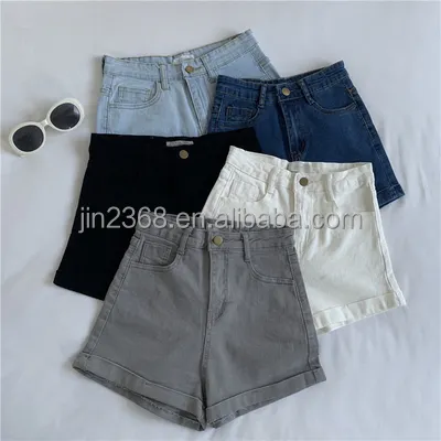 Korean Style Denim Shorts Women's Short Jeans 2023 New Summer Wide Leg Pants A- Line Shorts