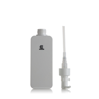 Vide 150ml 5oz Unique mur épais forme carrée bouteilles de pompe à lotion en plastique blanc conteneur cosmétique